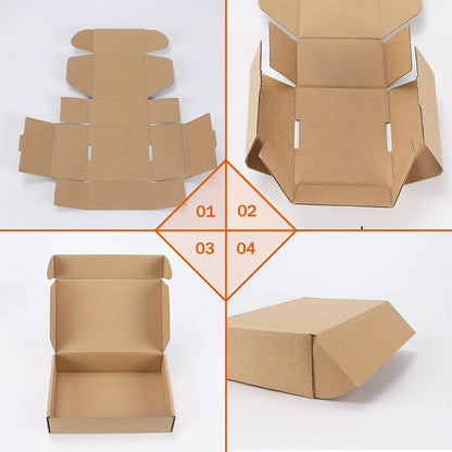 7x5x2 Inches Shipping Boxes Pack Of 50, Small Corrugated Cardboard Box For Mailing Packing Literature Mailer