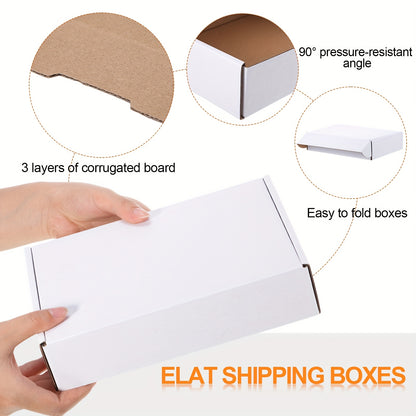 200pcs White Corrugated Cardboard Shipping Mailer Boxes - 5.9x3.9x1.2 Inch, Sturdy Recyclable Packaging for Small Business, Gifts, Mailing & Shipping, Gift Box, Practical Cardboard Box