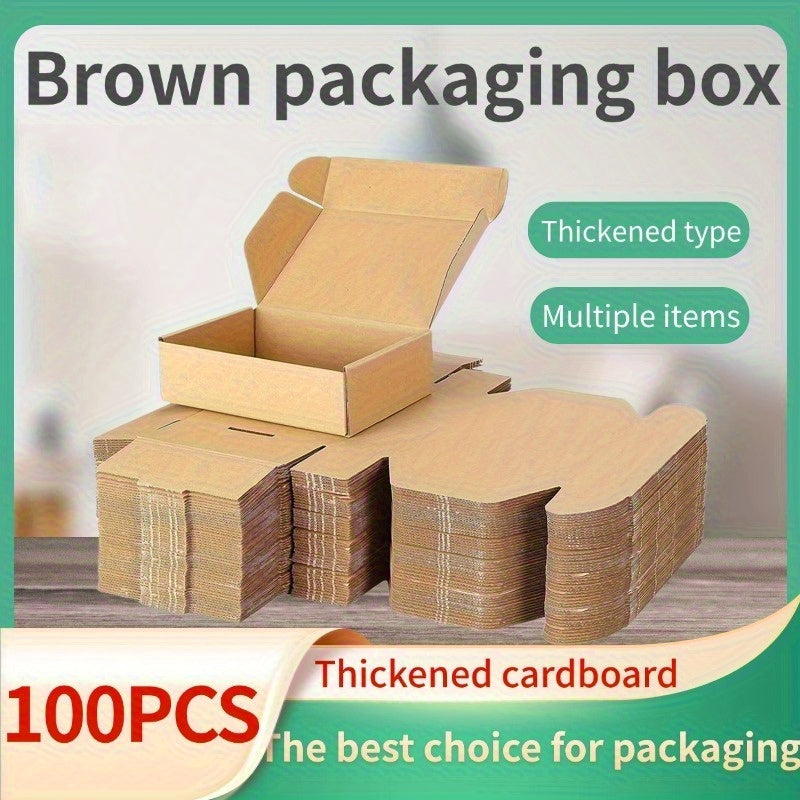 100pcs small corrugated mailing boxes, measuring 18x6x6in, suitable for paper packaging for commercial packaging