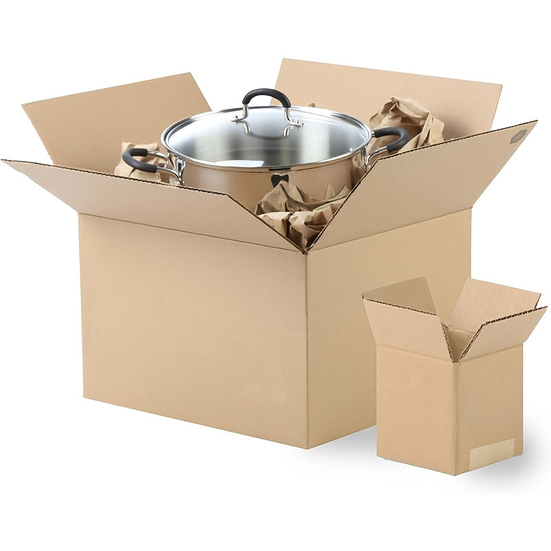 10pcs Medium Brown Corrugated Shipping Boxes 12x10x8 Inches - Durable Packaging & Moving Containers for Everyday Office Use