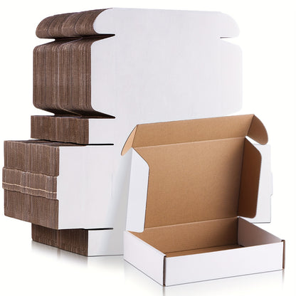 200pcs White Corrugated Cardboard Shipping Mailer Boxes - 5.9x3.9x1.2 Inch, Sturdy Recyclable Packaging for Small Business, Gifts, Mailing & Shipping, Gift Box, Practical Cardboard Box