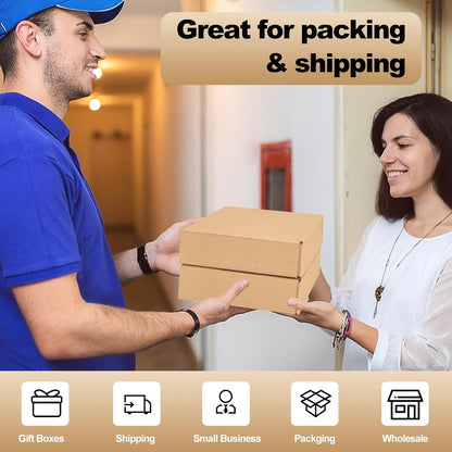 7x5x2 Inches Shipping Boxes Pack Of 50, Small Corrugated Cardboard Box For Mailing Packing Literature Mailer